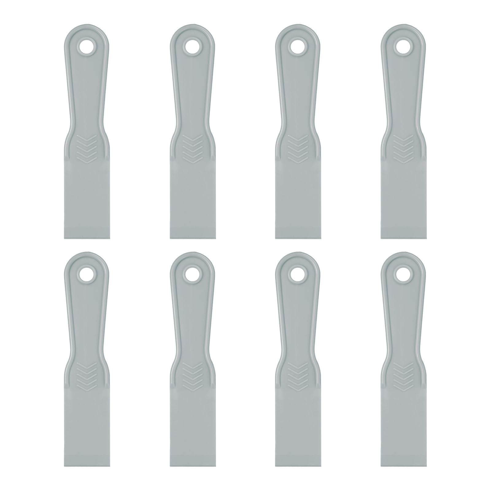 sourcing map 8pcs Putty Scraper 1.5" Plastic Flexible Putty Knives Disposable Paint Spreader Cleaner Tool for Spackling, Patching Painting Repairing, Gray