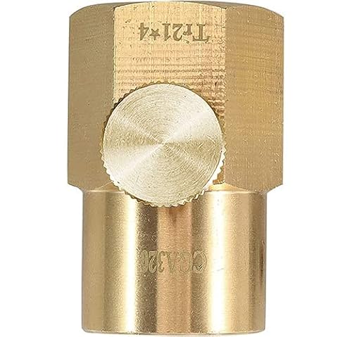 PERA Household Soda Bottle Soda Water Cylinder CO2 Refill Connector Adapter Accessories,Soda CO2 Adapter CGA320 to TR21.4
