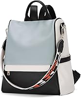 Vista 2 de Bolso de hombro tipo mochila de cuero para mujer, diseño grande y a la moda, para viajes