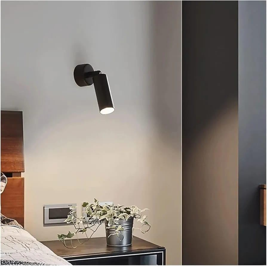 Image of Glowave 10W Modern LED Wall Ceiling Spot Light with Adjustable Head - Warm White (Black)