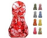 Sejardin Colorful Military Camouflage Waves Long Tail Caps Bandana Turban Silky Durag Headwraps for...
