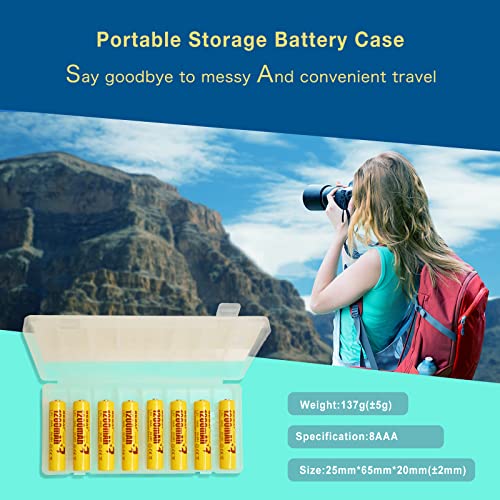 Aaa Rechargeable Battery 1200Mah Triple Aaa Batteries Rechargeable Aaa Batteries Aaa Size 8 Pack Triple A Batteries 1.2V Triple A Battery High Capacity 3A Batteries Nimh Aaa Rechargable Batteries #TOP6