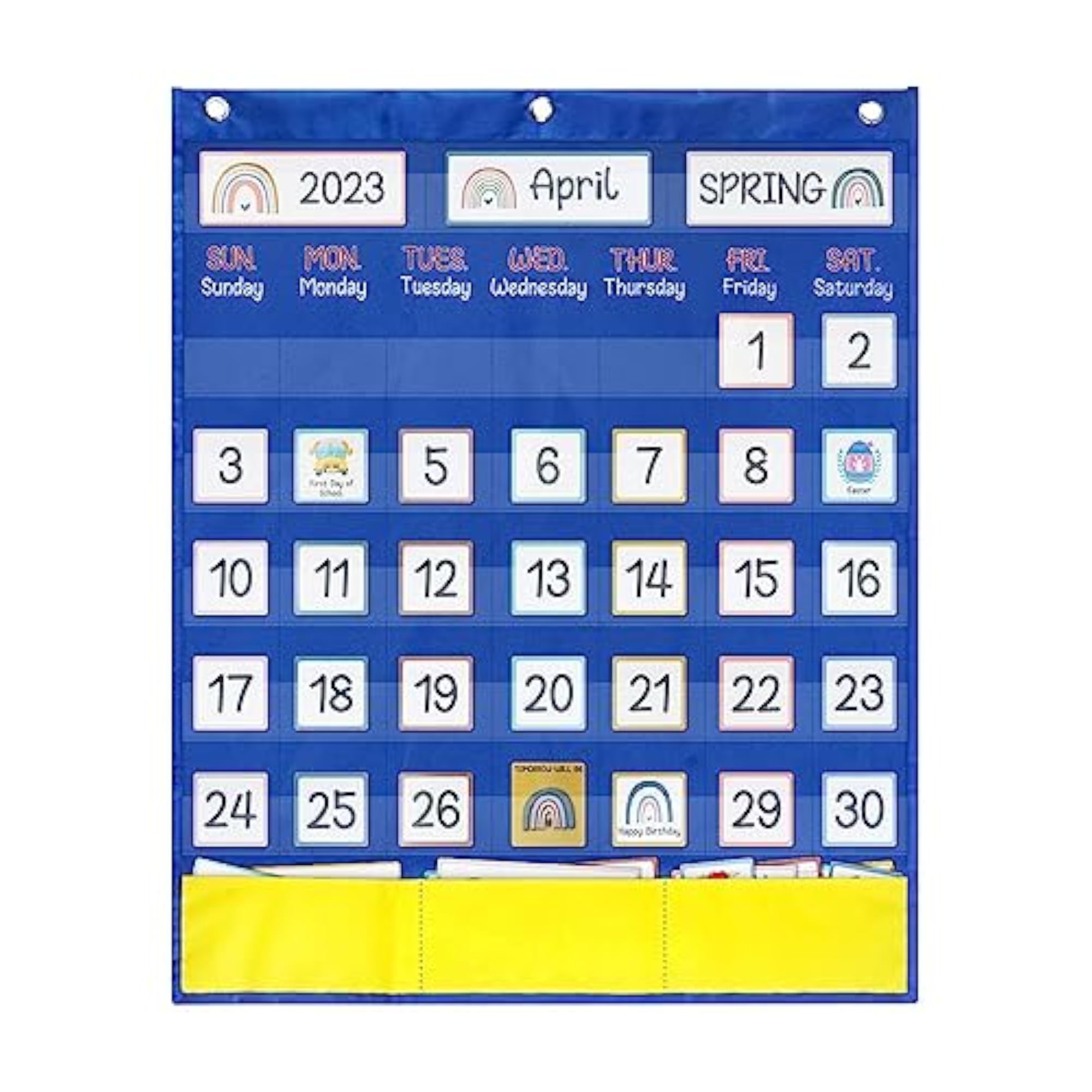 Early Learning Calendar Pocket Chart for Kindergarten