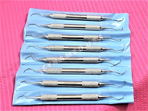Miniatura 4 de Juego de 8 piezas de curetas huecas periodontales alemanas