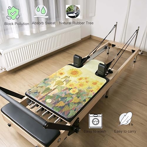 Toalha de tapete de Pilates Reformer com ombros, tapete Reformer, tapete reformador antiderrapante,