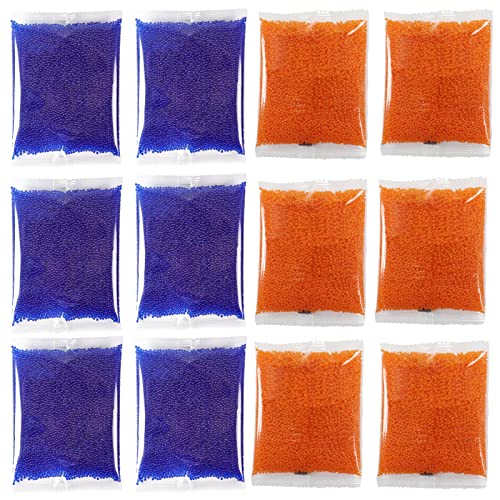 Warm Feather Gel Ball Blaster Ammo Refill 120,000 Rounds (12×10,000) 7.5mm Orby Gun Ammunition Compatible with Most Splatter Blasters Non-Toxic Blue Orange for Ages 14+