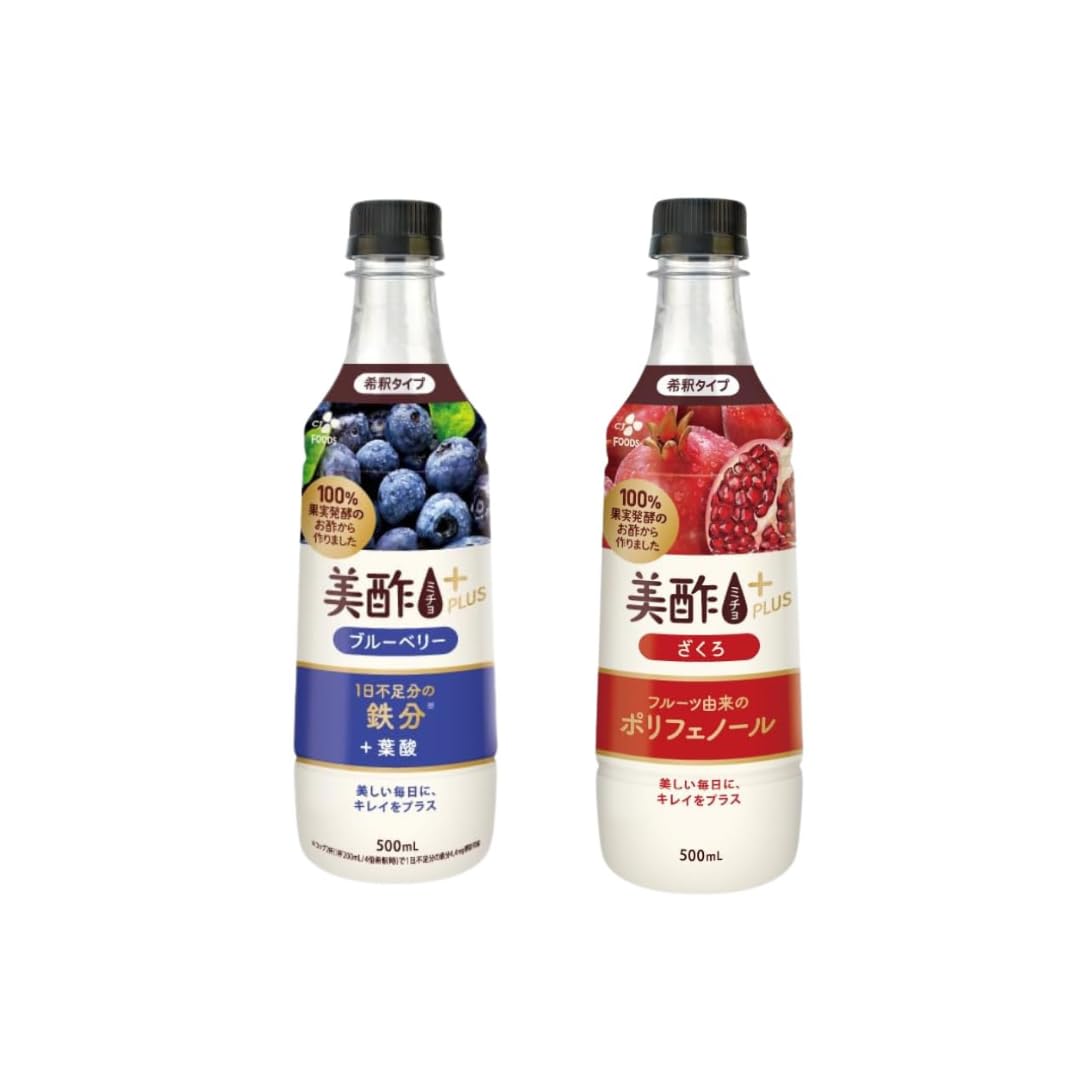 Amazon.co.jp: 美酢プラス ミチョ ざくろ ブルーベリー 500mL 2本