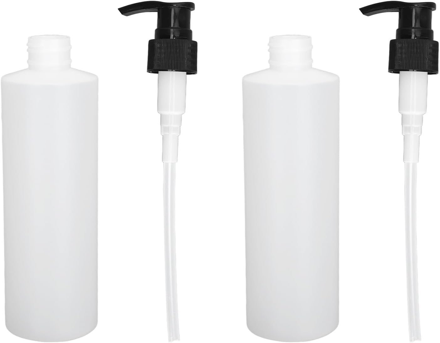 2PCS Massage Oil Bottles with Pump, 250ml Empty Lotion Bottles Plastic Shampoo Pump Dispenser Refillable Containers for Massage Oil Heater