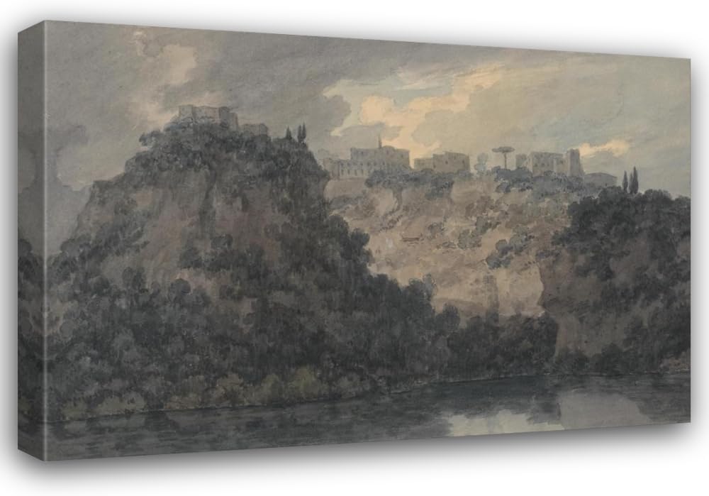 ArtDirect On the Lake of Nemi Custom Framed Art Print Giclee Print or Canvas Options with Various Sizes and Customization by John Robert Cozens