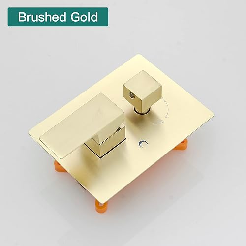 Miniatura 49 de Hoimpro Juego de sistema de ducha con mezclador de lluvia de 12 pulgadas y cabezal de ducha de mano montado en la pared, combo de grifo de ducha