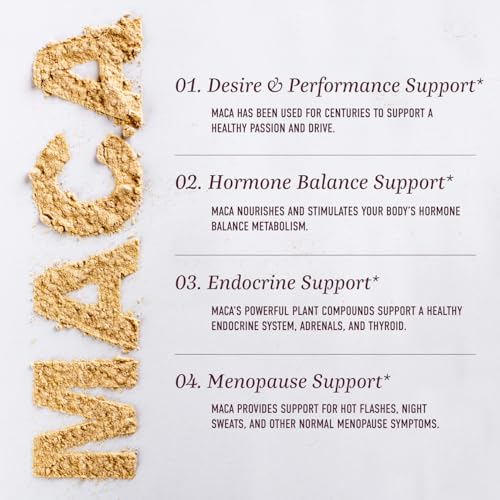 Maca Root Gummies with Natural Peach Flavor | Drive, Performance & Energy Support | Hormone Balance for Women and Men | Herbal Supplements 200MG Extra Strength | Vegetarian, Non-GMO | 60 Gummies - Thumbnail 3