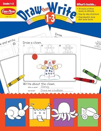 Draw…Then Write, Grade 1 - 3 Teacher Resource : Evan-Moor Educational ...