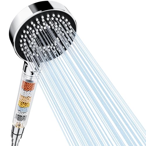 dothnix Pommeau de Douche Anti-Calcaire Multi-niveaux, 5 Modes Pommeau de Douche Filtrant Haute Pression, Universal pour Eau Dure Idéal pour Éliminer le Chlore Résiduel