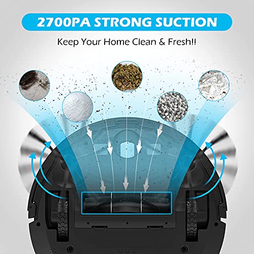 Staubsauger Roboter - Tikom G7000 Saugroboter, 2700Pa Saugleistung, Gyroskop Navigation, WLAN, Selbstaufladend… - Image 4