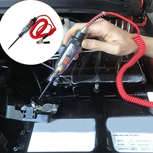 Car Truck Circuit Test Pen, 3-70V Heavy Duty Light Tester With Voltmeter Spring Wire, Upgrade 3-70V Dc Digital Automotive Test Light (Spring Wire(3-70V)) #TOP4