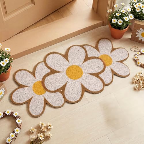 Tapete de bienvenida Daisy amarillo 70 cm miniatura 1