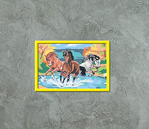 Numéro D'art Grand Format Horde De Chevaux Kit Complet De Peinture Au Numéro - vue 4