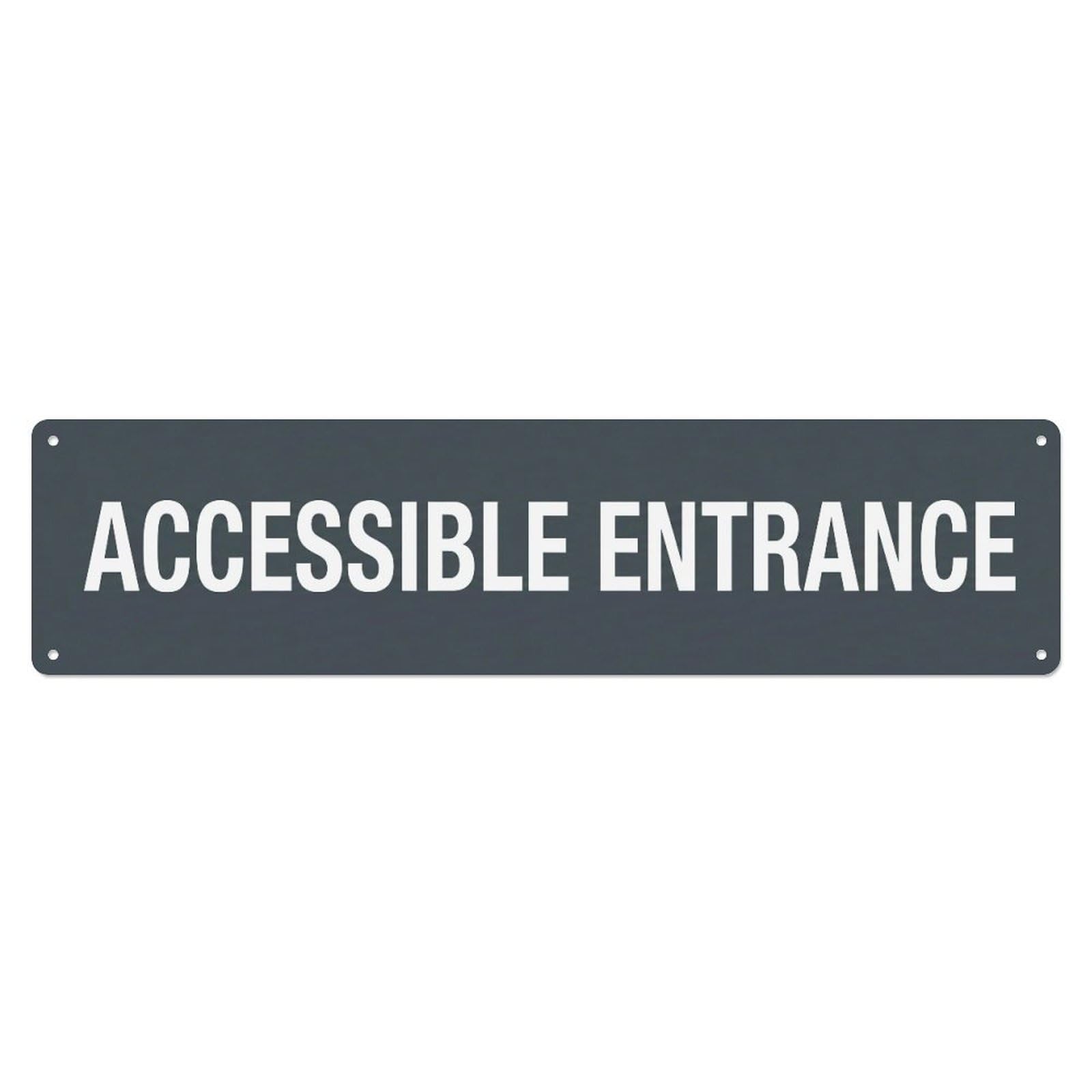 Metal Tin Sign Accessible Entrance Wheelchair Access