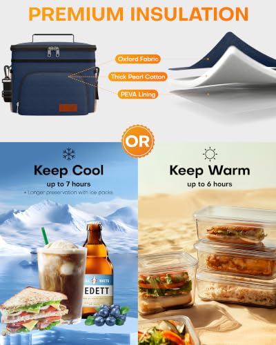 Image of HOTOR Insulated Lunch Box Men Women Leak-Proof Cooler Lunch Bag 15L