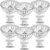 GU10 Bulbs - 50W Halogen GU10 120V- Dimmable gu10+c Bulbs - MR16 GU10 Halogen Light Bulb for Track & Recessed Lighting, NP5 Replacement Bulbs, 6 Pack