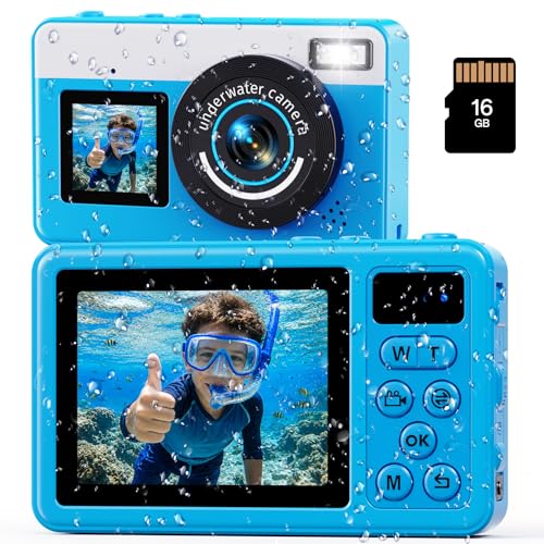 Maxmango D70 Underwater Camera, 10FT Waterproof Digital Camera for Pool & Beach, 4K 48MP Teens...