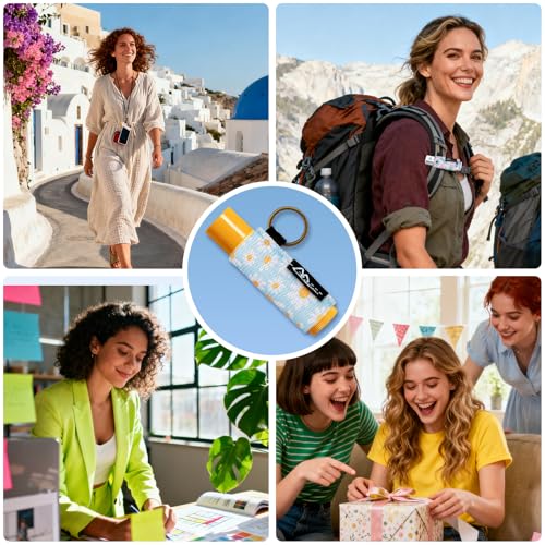 WK IEASON Lip Balm Holder Keychain, Stocking Stuffers for Women, 5PCS Clip on Lip Gloss Holder Compatible With Chapstick, Burt's Bees Sleeves Holder Key Chains Women Cute Elastic Lipstick Holder WK IEASON Lip Balm Holder Keychain, Stocking Stuffers for Women, 5PCS Clip on Lip Gloss Holder Compatible With Chapstick, Burt's Bees Sleeves Holder Key Chains Women Cute Elastic Lipstick Holder - Image 4