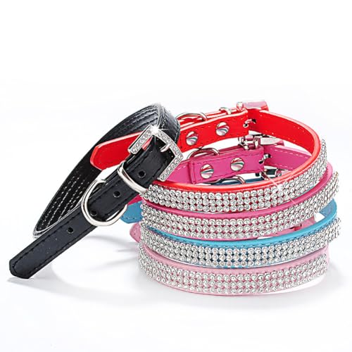 Collier chien violet pour les balades de votre petite chienne à strass - 7