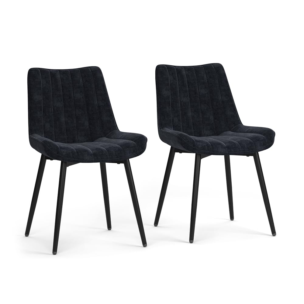 Vicco Silla de Comedor Ravlo negro lote de 2 con diseño exclusivo y acabados de alta calidad