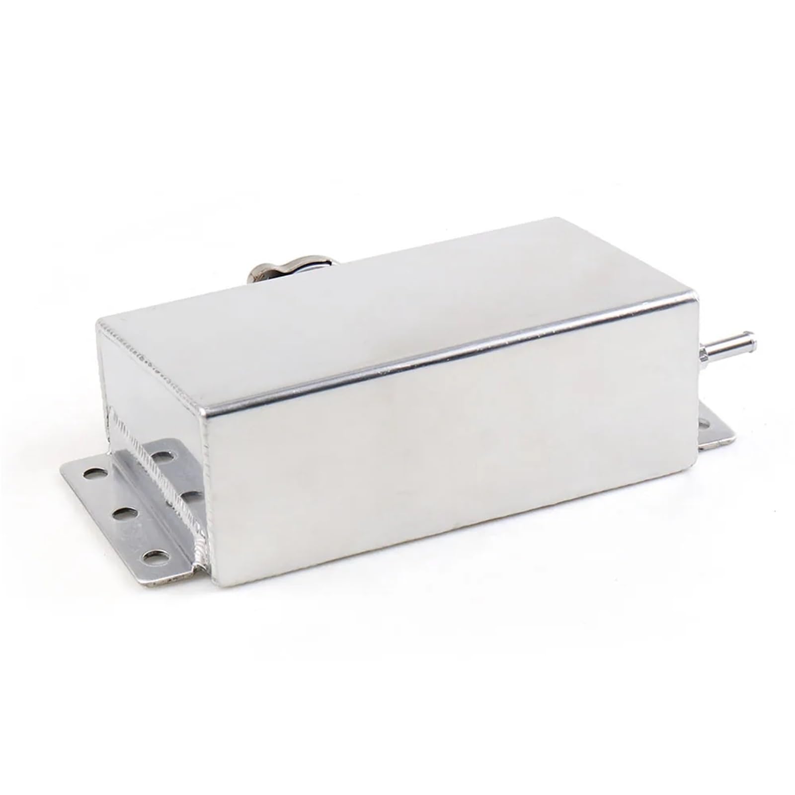 Depósito desbordamiento Tanque De Expansión De Refrigerante Aluminio Universal 1,6 L, Depósito De Desbordamiento Depósito Recogida Aceite Tanque Compensación Combustible Botella Refrigerante(Black)