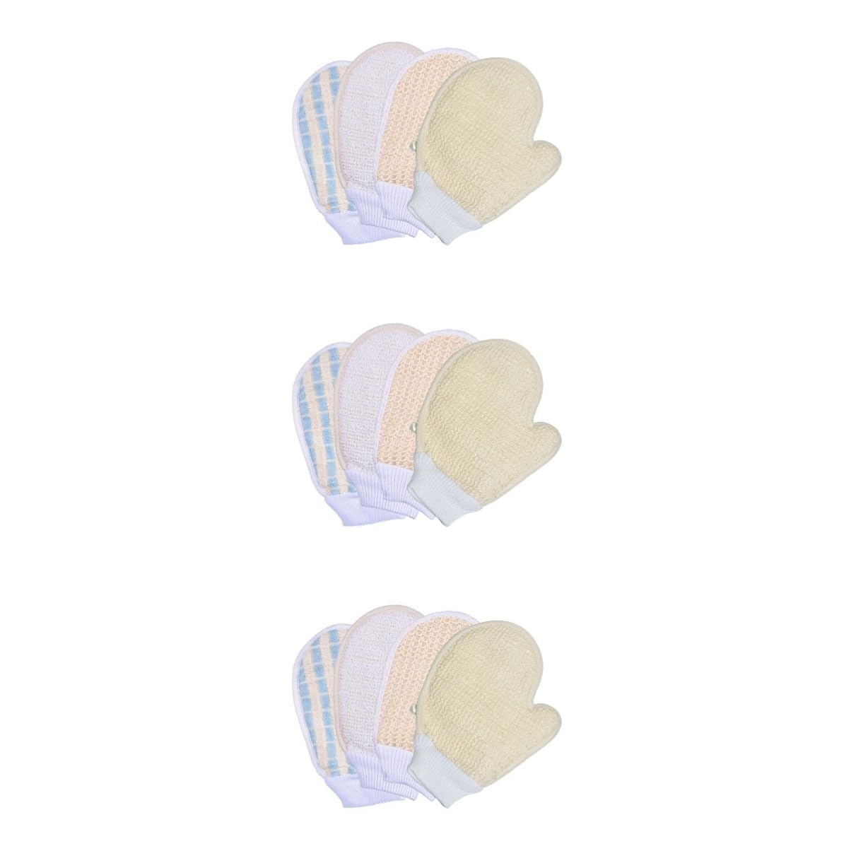 POPETPOP 12pezzi Guanti Da Bagno Esfolianti Naturale Per Massaggio Corpo Spazzola Per Teli Per La Colori Misti Perfetti Per Liscia e Rinvigorita