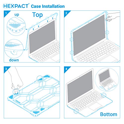 IBENZER Capa Hexpact compatível com o novo MacBook Air de 13 polegadas 2022 2021 2020 M1 A2337 A2179
