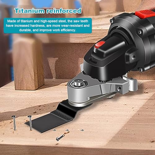7Pcs Titanium Oscillating Multi Tool Blades, Professional Universal Oscillating Saw Blades, Quick Release Multitool for Hard Material Wood Metal Plastic Nails Cutting 5 7Pcs Titanium Oscillating Multi Tool Blades, Professional Universal Oscillating Saw Blades, Quick Release Multitool for Hard Material Wood Metal Plastic Nails Cutting - Image 5