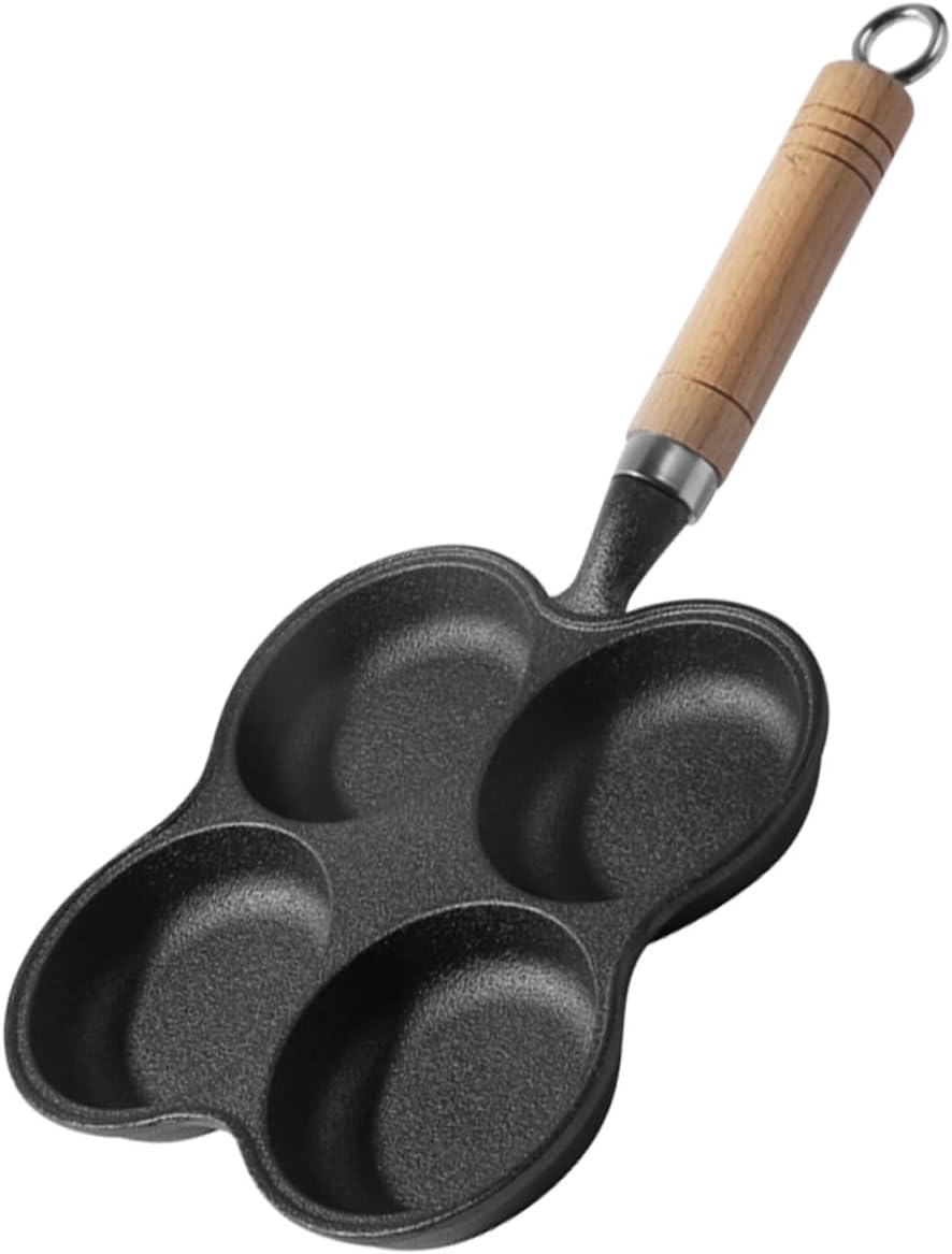 Cabilock Non-stick Frying Pan 4 Hole Skillet Easy to Clean for Breakfast Egg Cooking