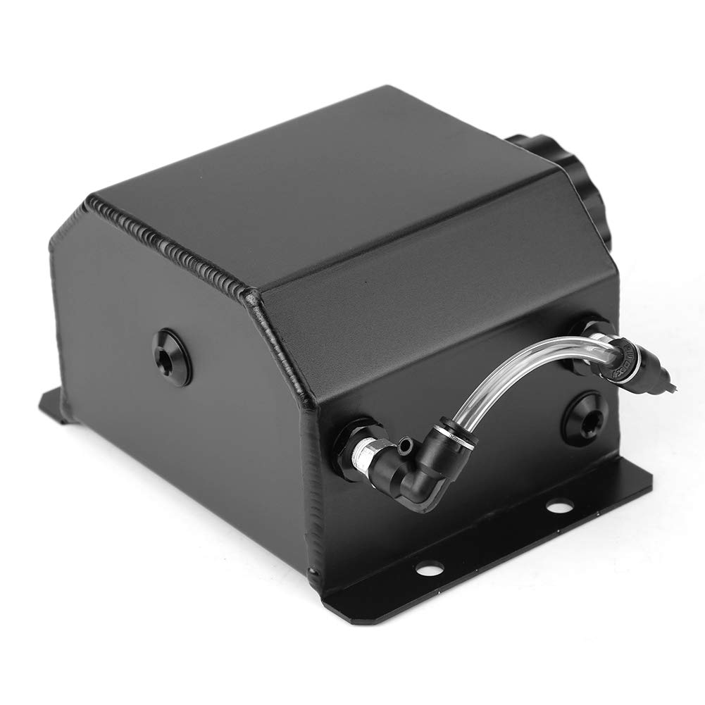 Lata de Captura de Aceite, Yosoo Tanque de Filtro de Captura de Gas de Escape de Recipiente Transpirable de Aceite de Depósito de Aceite de Motor de Aleación de Aluminio(Negro)