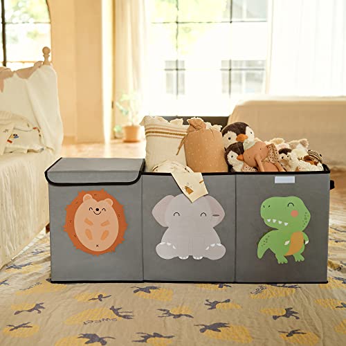Granny Says Toy Storage Bin, Extra Large Toy Box, Gray Storage Bins With Lids, Toy Chest For Boys Girls Storage Stuffed Animal Storage, Toy Organizers And Storage, Dark Gray, 1-Pack #TOP1