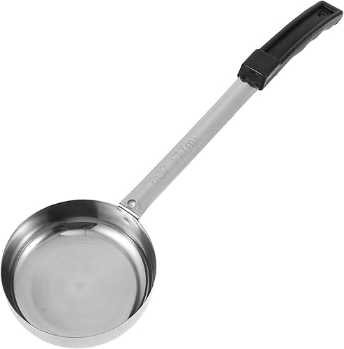 DOITOOL Cucharas para servir con control de porciones, cuchara medidora de porciones de 6 onzas con mango antiquemaduras, cuchara de acero