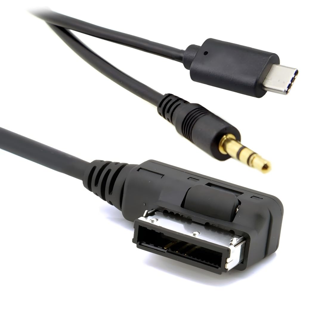 CY medios de comunicación en ami mdi para auxiliar estéreo de 3,5 mm de audio & USB hembra cable adaptador para coche VW Audi 2014 A4 A6 Q5 Q7