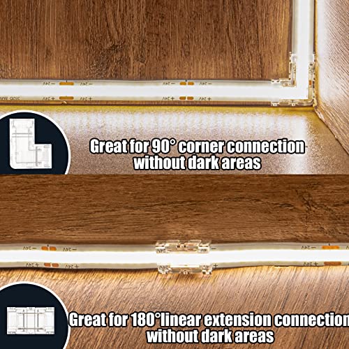 Tira de LED COB blanco brillante 5 m 24V con conectores miniatura 6