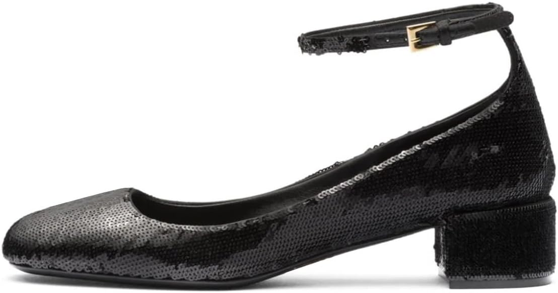 FSJ Women Chunky Block Low Heel Pumps Round Toe Ankle Strap Comfortable Wedding Office Work Church Dress Shoes Size 4-16 US