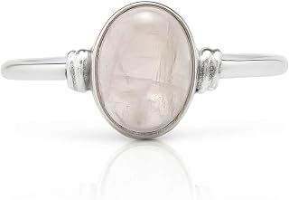 Oval Cut Moonstone 925 Silver Engagement Wedding Women's Solitaire Ring 14k White Gold Plated