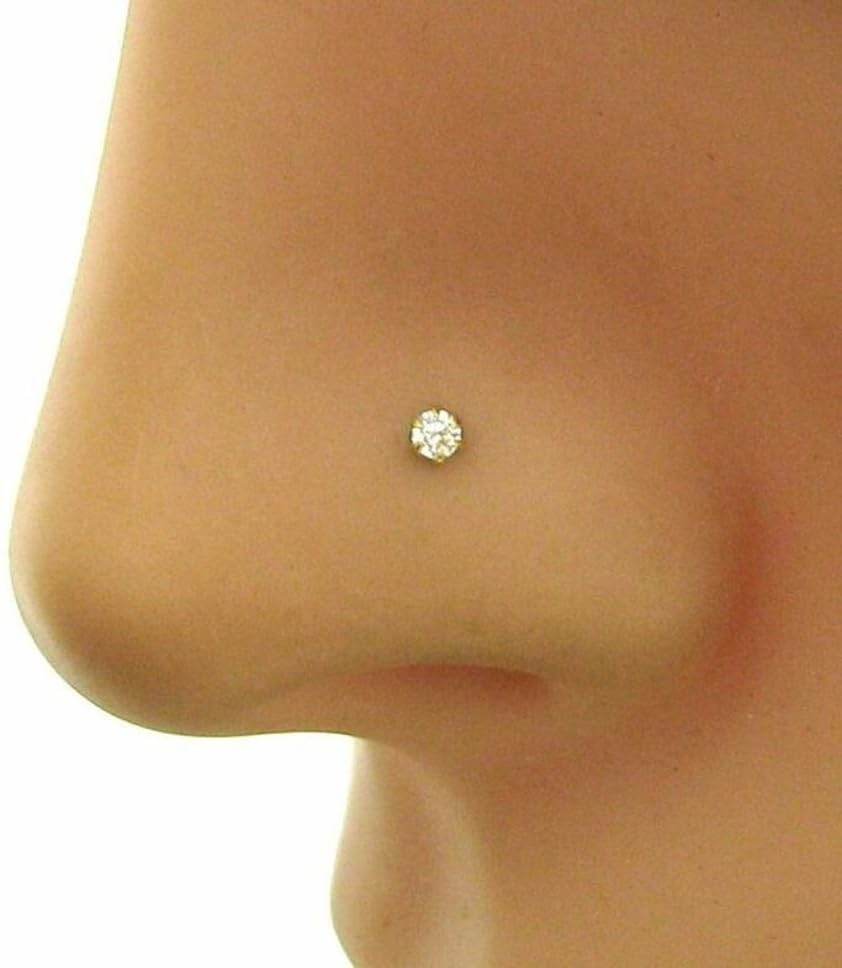 House Of Common Cubic Zirconia Stainless Steel Nose Stud Silver-image-40