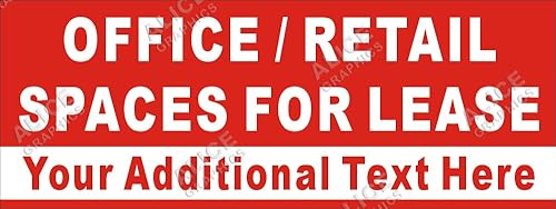 Miniatura 1 de Alice Graphics Letrero de pancarta de 35.8 x 95.7in con impresión personalizada para oficina de alquiler (para alquiler, para la venta) (diseño #5)