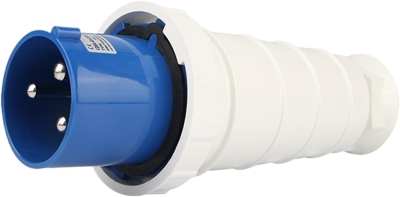 IP67 Waterproof high-Power Industrial Plug 63A/125A Aviation Socket Non-Explosion-Proof Connector 3-core 4-Wire 5-core(Three pin 125A Plug)
