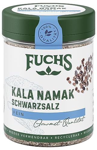 Fuchs Gewürze - Kala Namak - Schwarzsalz - Gewürzsalz für veganes Rührei - natürliche Zutaten - 100 g in wiederverwendbarer recyclebarer Dose