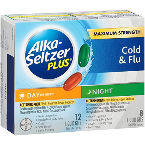 Alka-Seltzer Plus Day/Night Cold And Flu Combo Pack Liquid Gels, 20 Count #TOP5