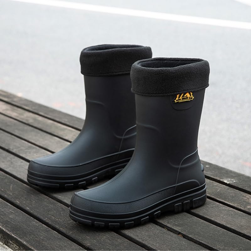 Men's Waterproof Rain Boots - Durable Slip-Resistant Work Boots for Fishing, Kitchen, Car Washing & Factory Use4