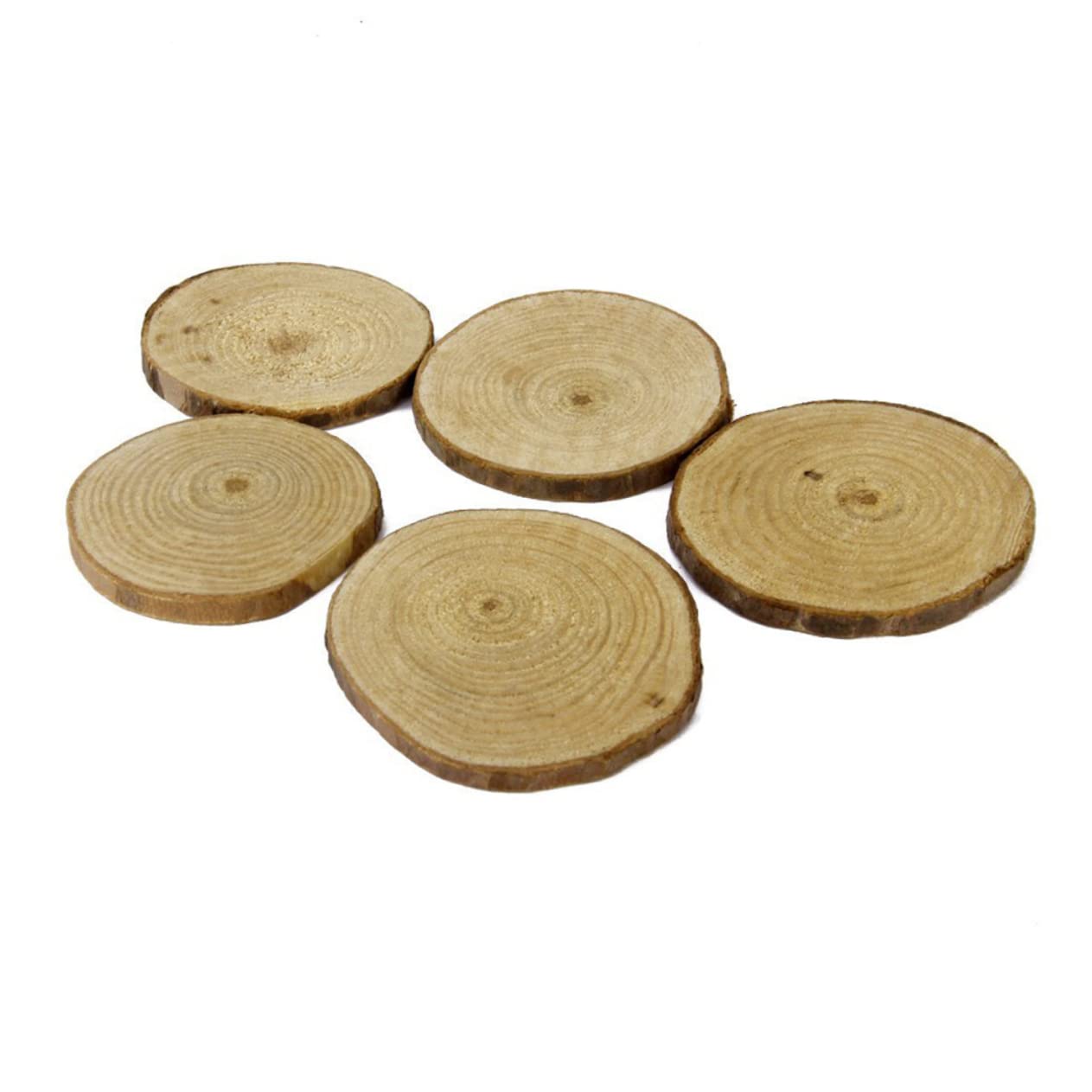 NUOBESTY 60stücke Holzscheiben Für Bastelprojekte Und Hochzeitsdekoration Unbehandelte Holzdiscs Für Natürliche Tischmittelstücke Und Kreative
