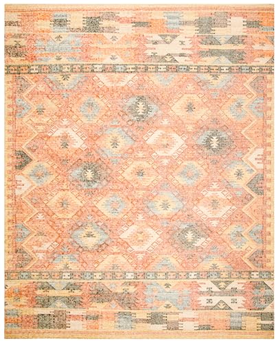 Tapete SAFAVIEH 8x10 Boho Wool Rojo y Multicolor miniatura 3