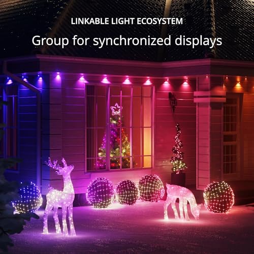 Flexible RGB LED Net Lights for Indoor and Outdoor Use, Compatible with Alexa and Google Home