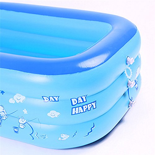 JYCRA Baby aufblasbare Badewanne, Zusammenklappbar Pool, Dicker Langlebig Baby Schwimmbad Tragbar Reise Becken Dusche für Baby und Kinder, PVC, Blau, 120x70x35cm…